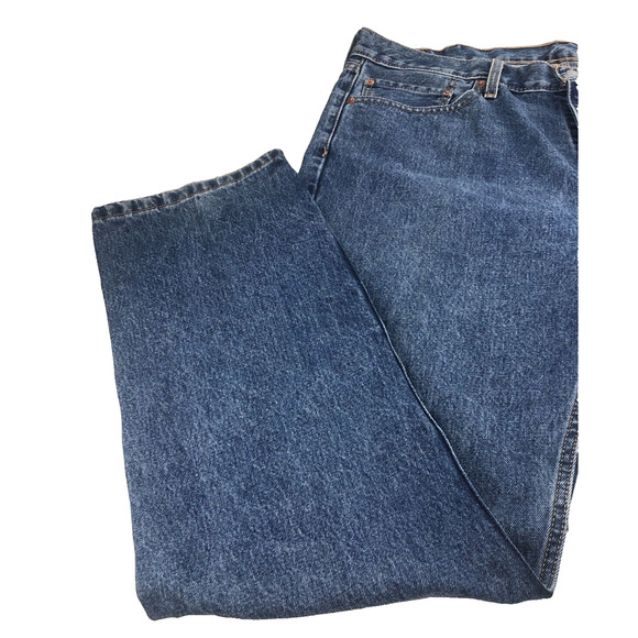 Levi's 505 Men's Jeans 40 x 32 Regular Fit Straight Leg Y2K Blue Denim Stonewash - Picture 4 of 11